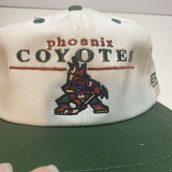 New Vintage Phoenix Coyotes #1 Apparel CCM NHL Snapback Hat Made In Canada - Picture 2 of 10